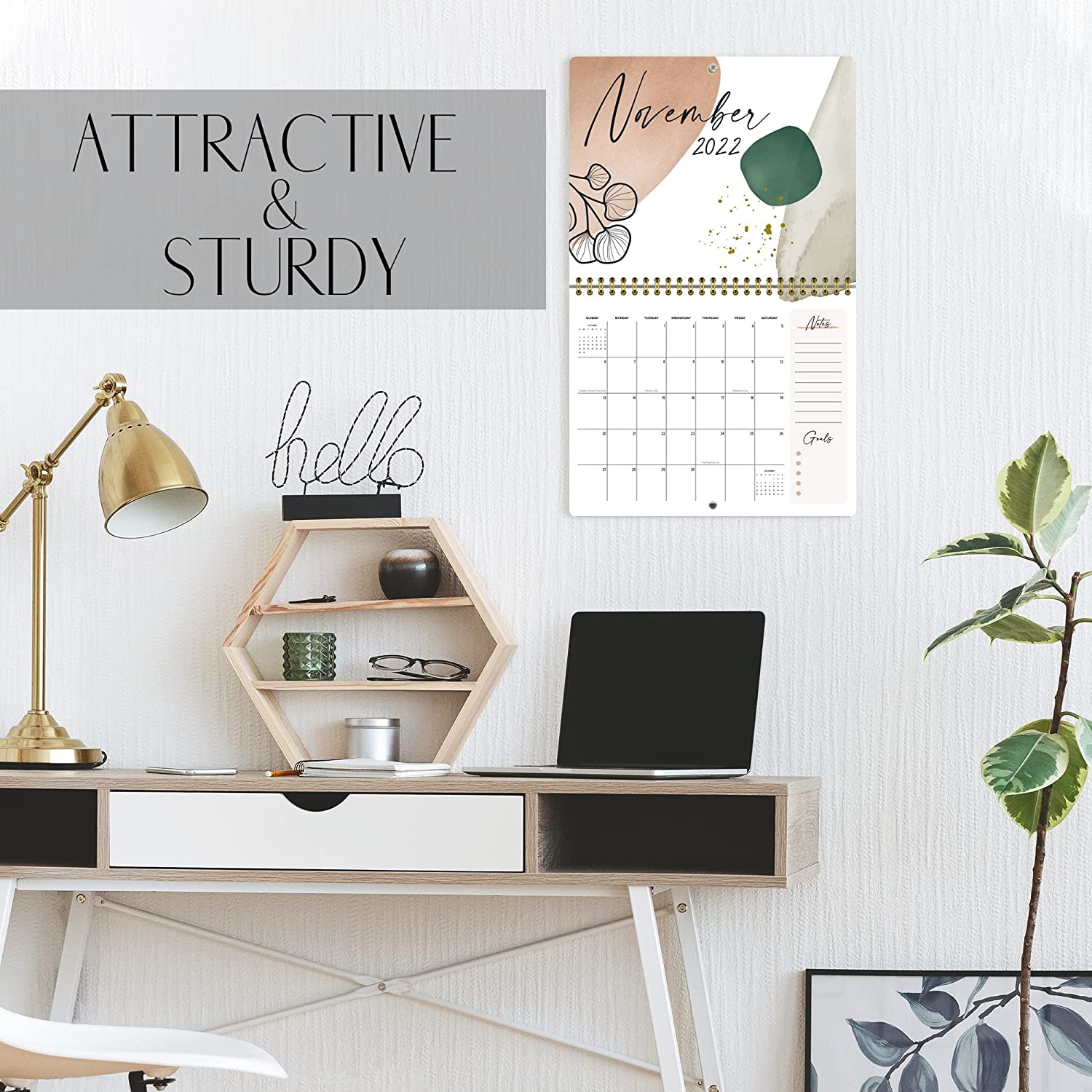 Aesthetic Wall Calendar in Abstract Art Design - Runs Until December 2023 - The Perfect Monthly Calendar for Easy Planning - Incl. 2022 - Image 7